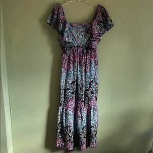 Anthropologie Clementina Eyelet Maxi Dress Size XS